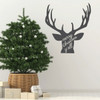Christmas Tree Wall Decal Decor - Merry Christmas Y'all - Deer Silhouette - Holiday Vinyl Stickers for Living Room or Home Decoration