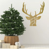 Christmas Tree Wall Decal Decor - Merry Christmas Y'all - Deer Silhouette - Holiday Vinyl Stickers for Living Room or Home Decoration