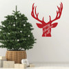 Christmas Tree Wall Decal Decor - Merry Christmas Y'all - Deer Silhouette - Holiday Vinyl Stickers for Living Room or Home Decoration