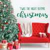 Christmas Wall Decal - 'Twas The Night Before Christmas - Santa Claus Vinyl Decor for Living Room or Home Decoration