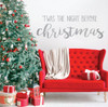 Christmas Wall Decal - 'Twas The Night Before Christmas - Santa Claus Vinyl Decor for Living Room or Home Decoration