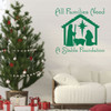 Christmas Wall Decal - A Stable Foundation - Holiday Vinyl Stickers for Living Room, Family Room Decor or Home Decoration