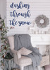 Christmas Wall Decal - Dashing Through The Snow - Holiday Vinyl Stickers for Living Room or Home Decoration