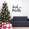 Christmas Wall Decal - Deck The Halls - Holiday Vinyl Stickers for Living Room, Family Room Decor or Home Decoration