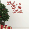 Christmas Wall Decal - Deck The Halls Decor - Holiday Vinyl Stickers for Living Room, Family Room or Home Decoration