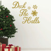 Christmas Wall Decal - Deck The Halls Decor - Holiday Vinyl Stickers for Living Room, Family Room or Home Decoration