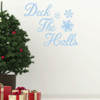 Christmas Wall Decal - Deck The Halls Decor - Holiday Vinyl Stickers for Living Room, Family Room or Home Decoration
