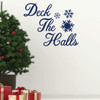 Christmas Wall Decal - Deck The Halls Decor - Holiday Vinyl Stickers for Living Room, Family Room or Home Decoration