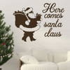 Christmas Wall Decal - Here Comes Santa Claus - Holiday Vinyl Decor for Living Room or Home Decoration