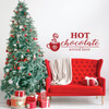 Christmas Wall Decal - Hot Chocolate Served Here - Holiday Vinyl Decor for Living Room or Home Decoration