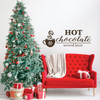 Christmas Wall Decal - Hot Chocolate Served Here - Holiday Vinyl Decor for Living Room or Home Decoration