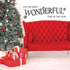 Christmas Wall Decal - Is the Most Wonderful Time of The Year - Holiday Vinyl Decor for Living Room or Home Decoration