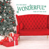 Christmas Wall Decal - Is the Most Wonderful Time of The Year - Holiday Vinyl Decor for Living Room or Home Decoration