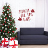 Christmas Wall Decal - Jingle All The Way - Holiday Vinyl Stickers for Living Room, Family Room Decor or Home Decoration