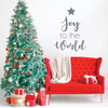 Christmas Wall Decal - Joy To the World - Holiday Vinyl Stickers for Living Room, Family Room Decor or Home Decoration