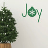 Christmas Wall Decal - Joy with Ornament - Holiday Vinyl Stickers for Living Room Decor or Home Decoration