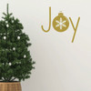 Christmas Wall Decal - Joy with Ornament - Holiday Vinyl Stickers for Living Room Decor or Home Decoration