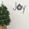 Christmas Wall Decal - Joy with Ornament - Holiday Vinyl Stickers for Living Room Decor or Home Decoration
