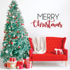 Christmas Wall Decal - Merry Christmas Design - Holiday Vinyl Stickers for Living Room, Family Room Decor or Home Decoration