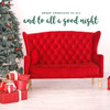 Christmas Wall Decal - Merry Christmas To All - Holiday Vinyl Stickers for Living Room, Family Room Decor or Home Decoration