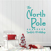 Christmas Wall Decal - The North Pole Santa's Work Shop - Holiday Vinyl Decor for Living Room or Home Decoration