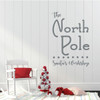 Christmas Wall Decal - The North Pole Santa's Work Shop - Holiday Vinyl Decor for Living Room or Home Decoration