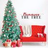 Christmas Wall Decal - Trimming The Tree - Holiday Vinyl Stickers for Living Room, Family Room Decor or Home Decoration