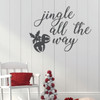 Christmas Wall Decal Decor - Jingle All The Way - Holiday Vinyl Stickers for Living Room or Home Decoration
