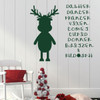 Christmas Wall Decal Decor - Reindeer Name - Holiday Vinyl Stickers for Living Room or Home Decoration