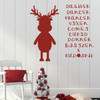 Christmas Wall Decal Decor - Reindeer Name - Holiday Vinyl Stickers for Living Room or Home Decoration