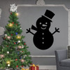 Christmas Wall Decal Decor - Snowman - Holiday Vinyl Stickers for Living Room or Home Decoration