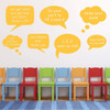 Classroom Decorations- Customized Classroom Rules Speech Bubbles Vinyl Wall Sign Decals for Children, Playrooms, Preschools, Libraries and Teachers.