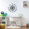 Compass Wall Decal - You Are My Greatest Adventure - Vinyl Sticker Decorations for Bedroom, Playroom, Study Area or Living Room Decor