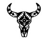 Cow Aztec Skull Home Wall Decor Design