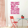 Cupcake Happiness Wall Decal Funny Quote - Humorous Vinyl Sticker for Home Decor
