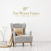 Custom Family Name Wall Decal With Initial