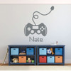Custom Game Room Wall Decor - Video Gamer Controller with Personalized Name Vinyl Decal Stickers for Home in Teens and Kids, Boys Bedroom, Playroom or Man Cave - Large and Small Sizes and Colors Complement any Living Space