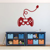 Custom Game Room Wall Decor - Video Gamer Controller with Personalized Name Vinyl Decal Stickers for Home in Teens and Kids, Boys Bedroom, Playroom or Man Cave - Large and Small Sizes and Colors Complement any Living Space