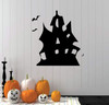 Halloween Decal - Haunted House - Vinyl Wall Decals, Halloween Party, Haunted House Decoration, Haunted Mansion, Spooky House, Bats- Vinyl Wall Decal, Autumn, Fall Decorations, Thanksgiving Decor - Removable Vinyl Stickers - Use Indoor or on Outdoor