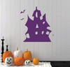 Halloween Decal - Haunted House - Vinyl Wall Decals, Halloween Party, Haunted House Decoration, Haunted Mansion, Spooky House, Bats- Vinyl Wall Decal, Autumn, Fall Decorations, Thanksgiving Decor - Removable Vinyl Stickers - Use Indoor or on Outdoor