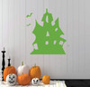 Halloween Decal - Haunted House - Vinyl Wall Decals, Halloween Party, Haunted House Decoration, Haunted Mansion, Spooky House, Bats- Vinyl Wall Decal, Autumn, Fall Decorations, Thanksgiving Decor - Removable Vinyl Stickers - Use Indoor or on Outdoor