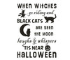 Halloween Decorations - Vinyl Wall Decal, Spooky Witches and Black Cats, Halloween Party, All Hallows Eve - When Witches Go Riding - Vinyl Wall Decals, Halloween Party - Vinyl Wall Decal, Autumn, Fall Decorations - Removable Vinyl Stickers - Use