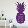 Pineapple Wall Decor - Be A Pineapple Stand Tall - With Hawaiian Tropical Pineapple Design - Pineapple Removable Sticker -Teen Girl Bedroom Decoration - Home Decor Decal for Bedroom, Playroom, Family Room, or Office