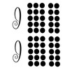 2 Sets of Matte Black Letter J Decor and Polka Dots for Decorating Laptops, Signs, Interior Decor - Vinyl Decals, Holiday Party Favors
