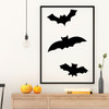 Bat Wall Decals - Cute Halloween Decorations - Spooky Fall Decor Vinyl Stickers for Decorating Walls, Doors, Windows, Pumpkins, Harvest Party