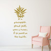 Be A Pineapple Wall Decal with Hawaiian Tropical Pineapple Design - Pineapple Decor - Teen Girl Bedroom Decor, Vinyl Art Decoration
