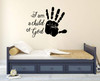 Christian Quote Wall Decor I am a Child of God with Hand Print Religious Vinyl Lettering Sticker for Home, Church, Office, or School Classroom