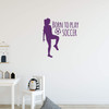 Girls Soccer Player Wall Decal