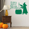 Hocus Pocus Halloween Decoration Movie Quote ' 'It Just a Bunch of Hocus Pocus' ' Halloween Witch Silhouette 'Fall Vinyl Decor for the Home , Door, or Windows - Party Decorations ' A Variety of Sizes and Colors Available - Spooky Theme Vinyl