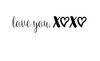 Love You, XOXO Vinyl Wall Decal